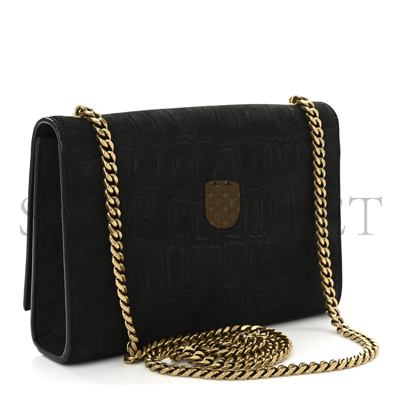 YSL KATE SMALL IN CROCODILE-EMBOSSED NUBUCK LEATHER 469390 (20*12.5*5cm)